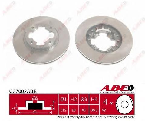 Диск гальмівний передній ABE C37002ABE