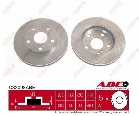Диск гальмівний передній ABE C32098ABE