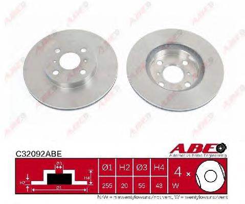 Диск переднього гальма ABE C32092ABE ціна, від 29.11 USD