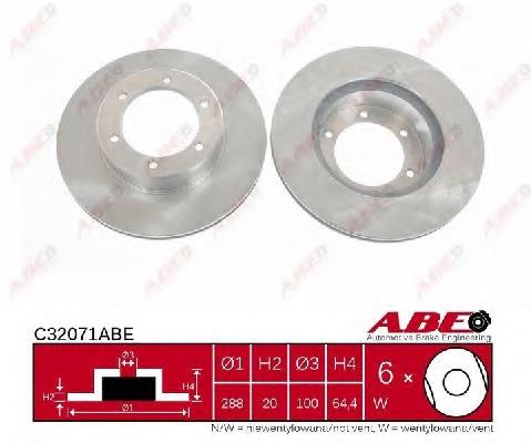 Диск переднього гальма ABE C32071ABE ціна, від 29.72 USD