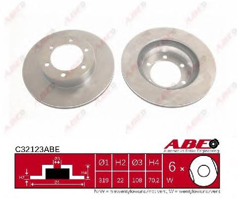 Диск гальмівний передній ABE C32123ABE