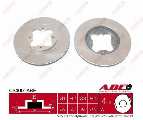 Гальмівні диски передні C34001ABE ABE