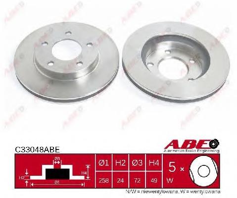 Гальмівні диски передні C33048ABE ABE