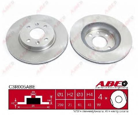 Диск переднього гальма ABE C3R005ABE ціна, від 22.24 USD