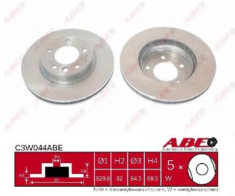 Диск переднього гальма ABE C3W044ABE ціна, від 63.75 USD