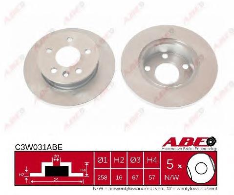 Диск переднього гальма ABE C3W031ABE ціна, від 32.97 USD