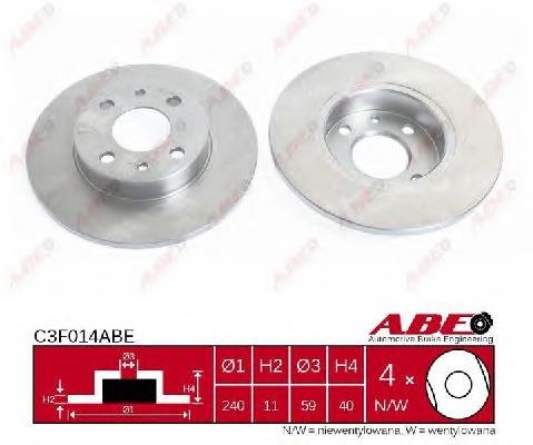 Задні дискові гальма ABE C3F014ABE ціна, від 16.42 USD