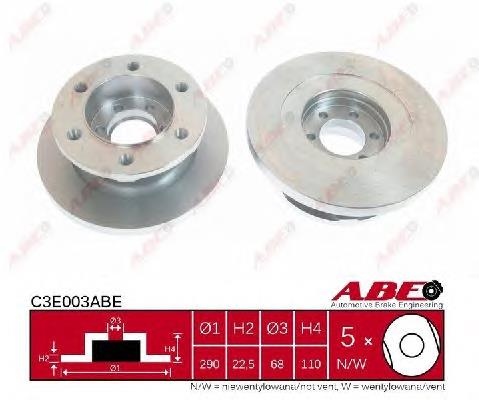 Диск переднього гальма ABE C3E003ABE ціна, від 77.42 USD