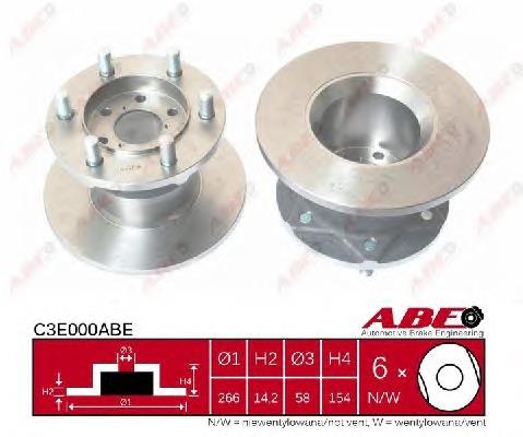 Диск переднього гальма ABE C3E000ABE ціна, від 79.02 USD