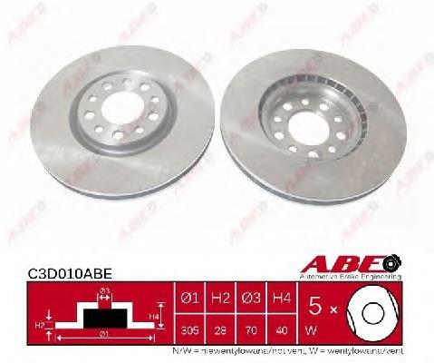 C3D010ABE ABE Гальмо дискове переднє