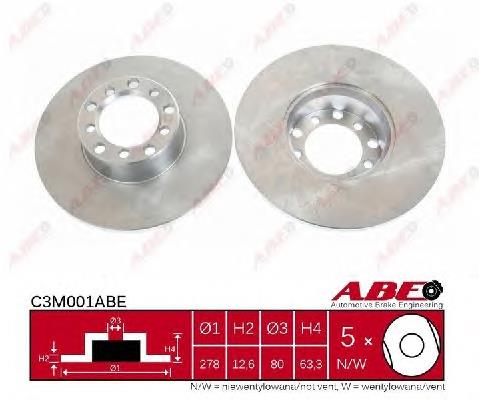 Диск переднього гальма ABE C3M001ABE ціна, від 28.32 USD
