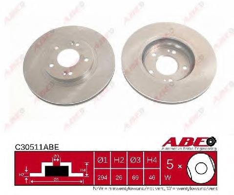 C30511ABE ABE Гальмо дискове переднє