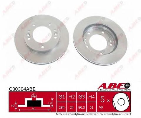 Диск гальмівний передній ABE C30304ABE