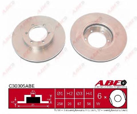 Диск гальмівний передній ABE C30305ABE