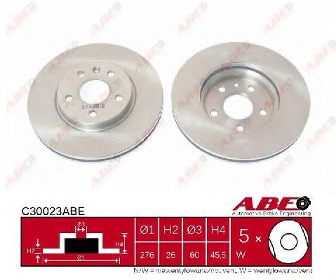 Диск гальмівний передній ABE C30023ABE