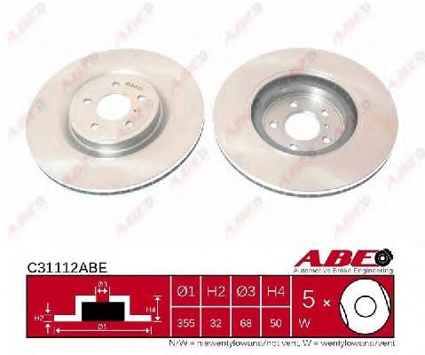 Диск переднього гальма ABE C31112ABE ціна, від 50.42 USD