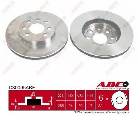 Диск переднього гальма ABE C30005ABE ціна, від 29.84 USD