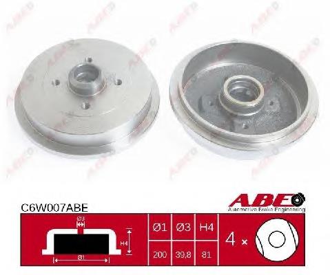 Барабан гальмівний задній C6W007ABE ABE