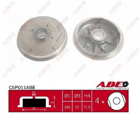 Купити C6P011ABE ABE Барабан гальмівний задній