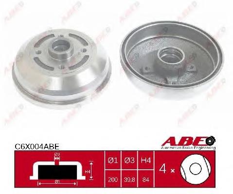 Барабан гальмівний задній ABE C6X004ABE ціна, від 14.86 USD