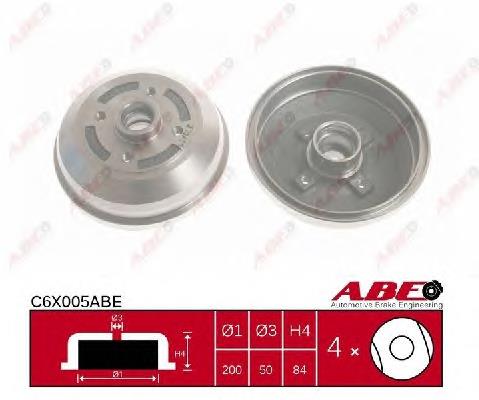 Барабан гальмівний задній ABE C6X005ABE ціна, від 22.89 USD