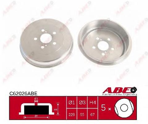 Купити C62026ABE ABE Барабан гальмівний задній