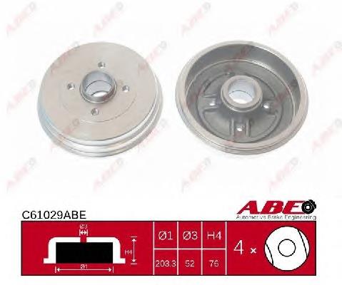 Купити C61029ABE ABE Барабан гальмівний задній