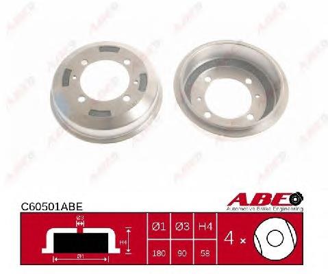 Барабан гальмівний задній ABE C60501ABE ціна, від 20.90 USD