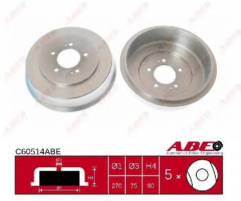 Барабан гальмівний задній ABE C60514ABE ціна, від 45.44 USD