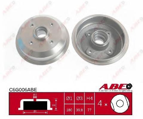 Барабан гальмівний задній ABE C6G006ABE ціна, від 24.96 USD