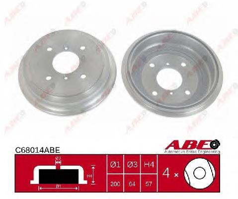 Барабан гальмівний задній ABE C68014ABE