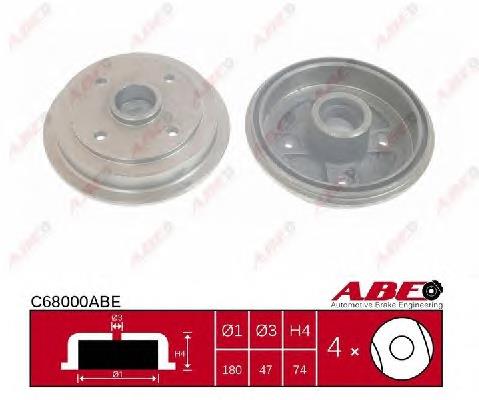 Барабан гальмівний задній ABE C68000ABE ціна, від 29.28 USD