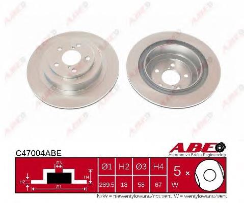 Купити C47004ABE ABE Диск заднього гальма