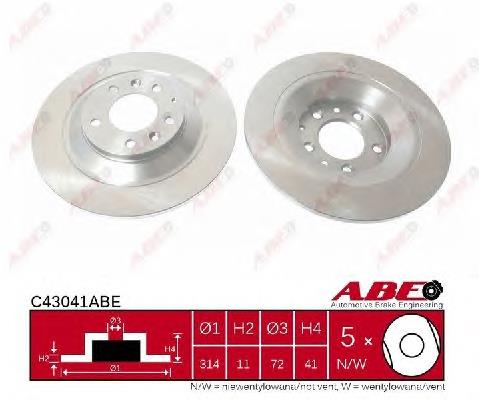 Купити C43041ABE ABE Диск заднього гальма
