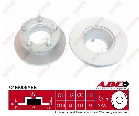 Диск переднього гальма ABE C4M006ABE ціна, від 36.70 USD