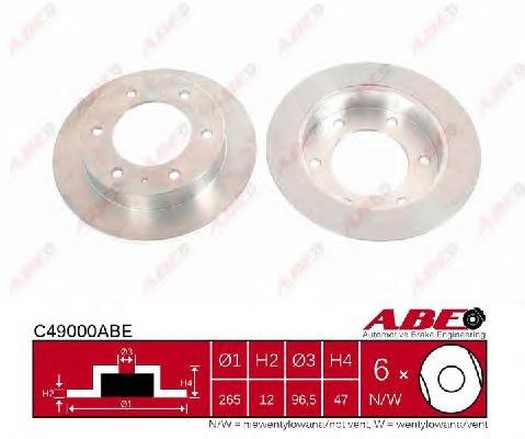 Купити C49000ABE ABE Диск заднього гальма