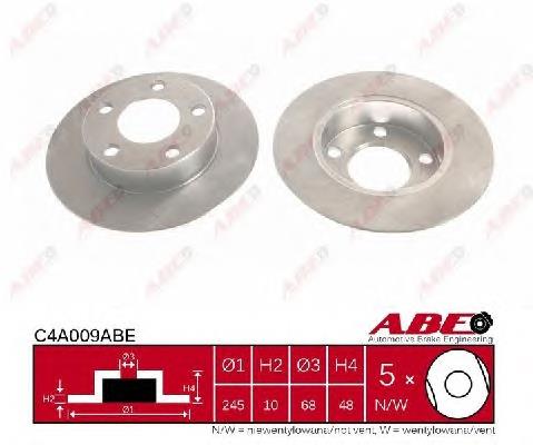 Диск гальмівний задній ABE C4A009ABE