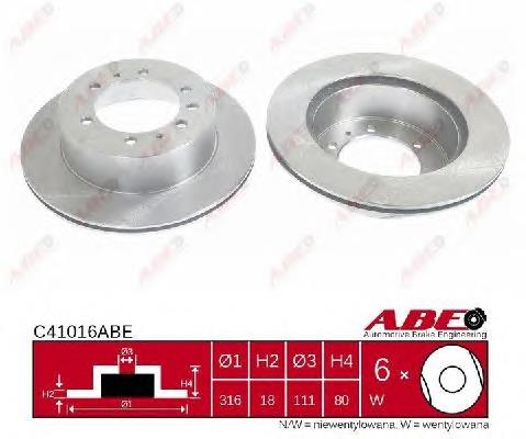 Задні дискові гальма ABE C41016ABE ціна, від 39.46 USD