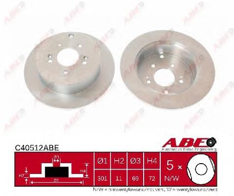 Гальмівні диски C40512ABE ABE