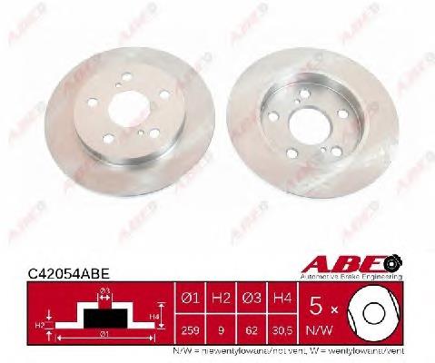 Диск гальмівний задній ABE C42054ABE