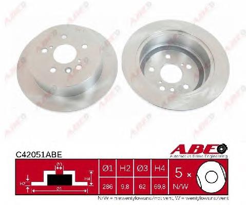 Диск гальмівний задній ABE C42051ABE