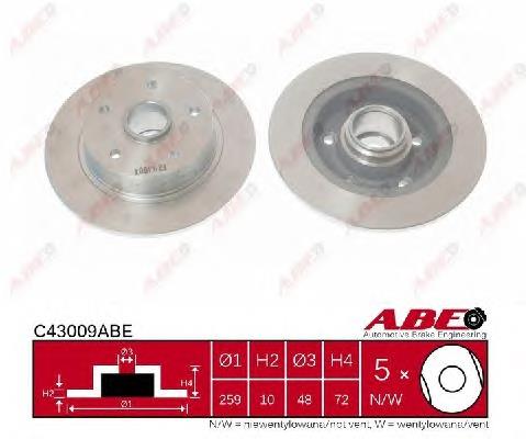 Задні дискові гальма ABE C43009ABE ціна, від 24.34 USD
