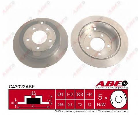 Диск гальмівний задній ABE C43022ABE