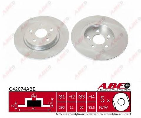 Купити C42074ABE ABE Диск заднього гальма