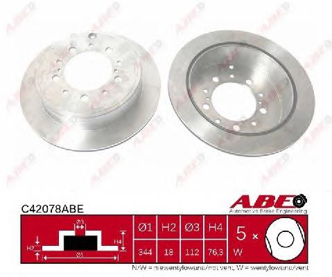 Задні дискові гальма ABE C42078ABE ціна, від 44.69 USD