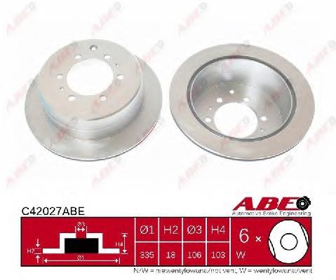Гальмівні диски C42027ABE ABE