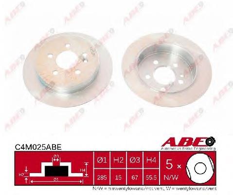 Купити C4M025ABE ABE Диск заднього гальма