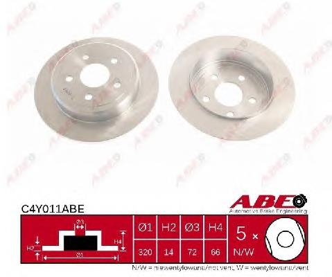 Купити C4Y011ABE ABE Диск заднього гальма