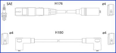 Дроти запалювання Huco 134766 ціна, від 34.54 USD