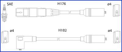 Дроти запалювання Huco 134817 ціна, від 42.16 USD